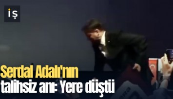 Serdal Adalı'nın talihsiz anı: Yere düştü