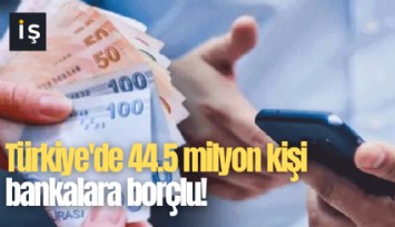 Türkiye'de 44.5 milyon kişi bankalara borçlu!