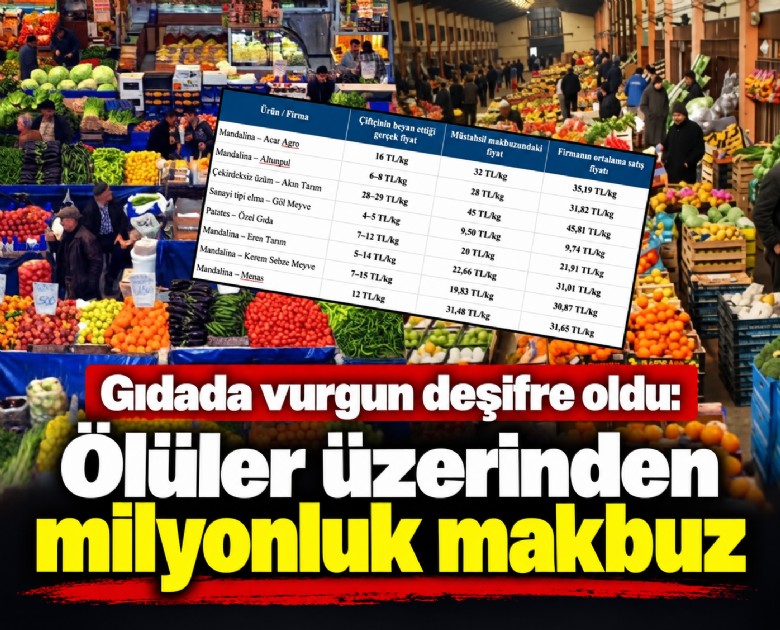 Gıdada vurgun deşifre oldu: Ölüler üzerinden milyonluk makbuz