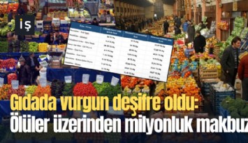 Gıdada vurgun deşifre oldu: Ölüler üzerinden milyonluk makbuz