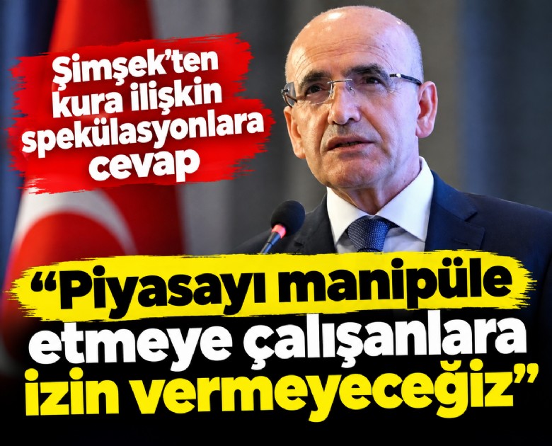 Şimşek'ten kura ilişkin spekülasyonlara cevap