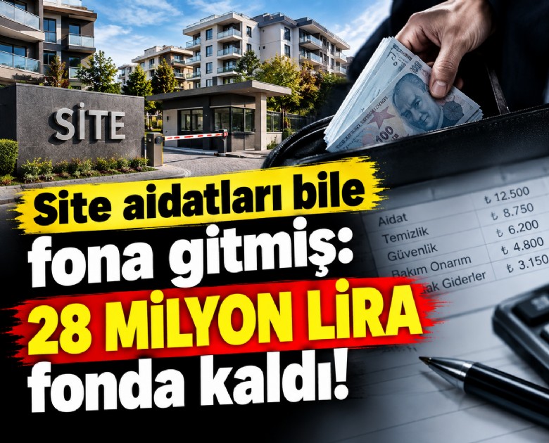 Site aidatları bile fona gitmiş: 28 milyon lira fonda kaldı!