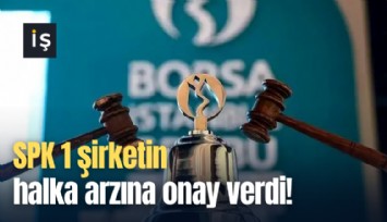 SPK 1 şirketin halka arzına onay verdi!