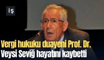 Vergi hukuku duayeni Prof. Dr. Veysi Seviğ hayatını kaybetti