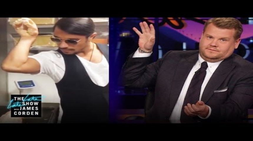 İngiliz talk show'cu James Corden, Nusret'in videolarıyla mest olmuş! 