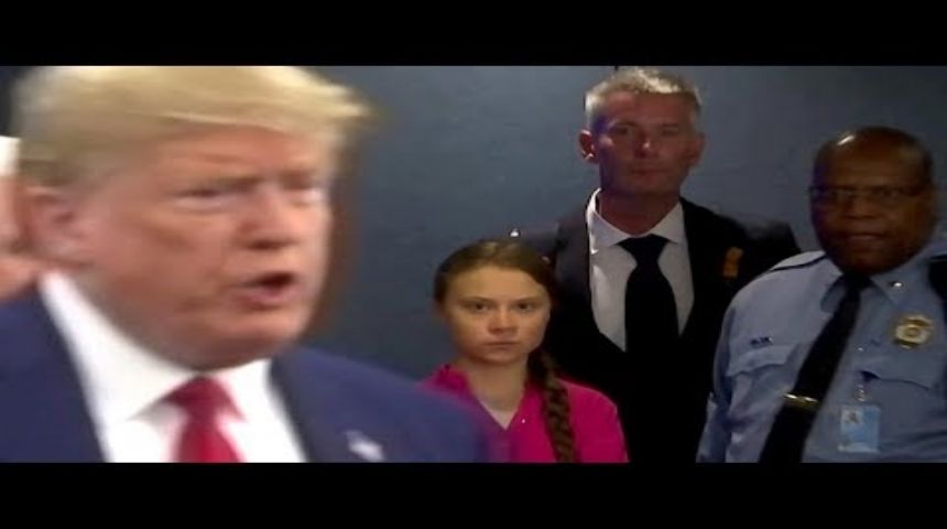Greta Thunberg'in Trump'a bakışı sosyal medyada gündem oldu
